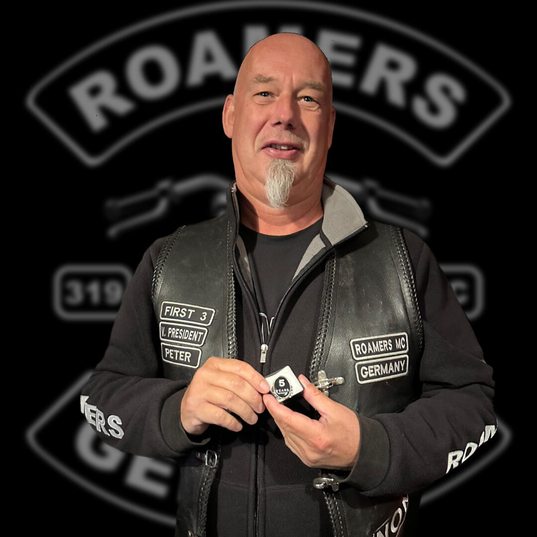 Am 01.03.2024 feierte Peter sein 5. Jubiläum als Member im ROAMERS MC Germany.